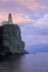 Split Rock Lighthouse in the  Split Rock Lighthouse State Park on Lake Superior, MN