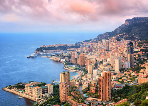Principality of Monaco at sunrise