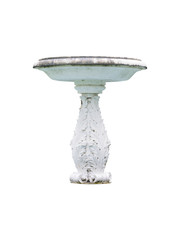 Roman fountain basin isolated on white background