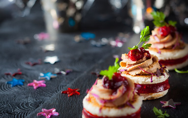 Foie gras and cranberry chutney