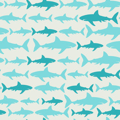 shark seamless pattern.Seamless pattern can be used for wallpaper, pattern fills, web page background,surface textures. Vector illustration