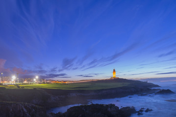 Costa de la Torre de Hercules (La Coruña, España).