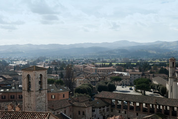 Obraz premium Gubbio panorama cittadino