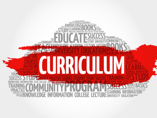 CURRICULUM word cloud, education business concept