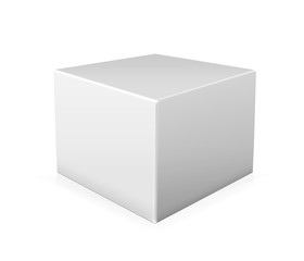 Illustration of paper box on white background