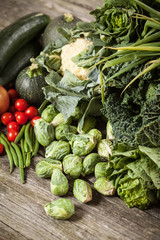 Assortment of green vegetables