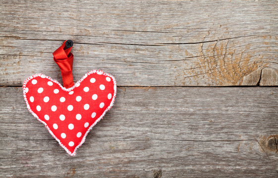 Red Valentine's day heart toy