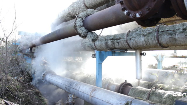 Smoke From Broken Thermal Pipes Energy waste
