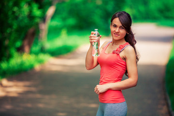 a girl drinks