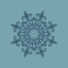 Circular ornament. Vector illustration. 