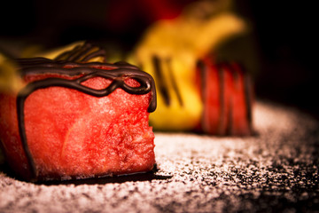 Watermelon with chocolate 