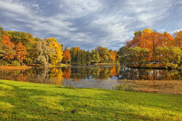 golden autumn in in Catherine park, Tsarskoye Selo (Pushkin)