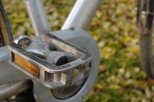 Bicycle pedal, close-up, outdoor