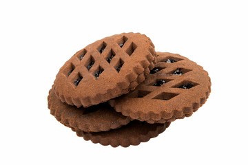 chocolate cookies with jam