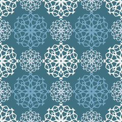 Snowflake seamless pattern. Merry Christmas.