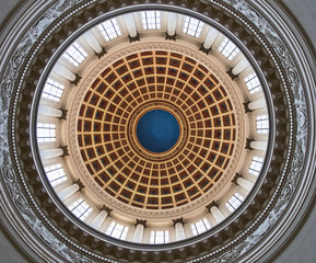 Obraz premium Geometric shapes, internal view of a dome about Capitolio Nacion