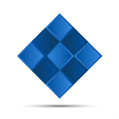 Simple blue graphic symbol, logo for your corporate identity