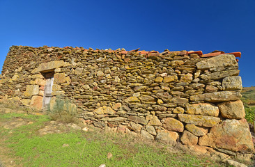 Shepherd's Hut made from dry stone walls in Northern Portugal