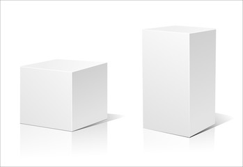 Naklejka premium White 3D box 