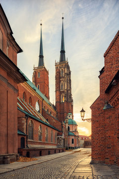 Fototapeta Wroclaw Tumski Island Church