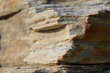 Eroded rocks in river canyon, Abisko, Swedish Lapland