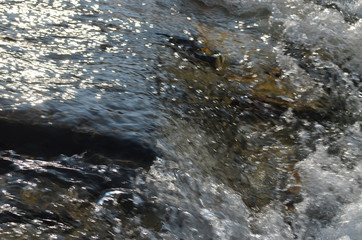 Abiskojokka river in canyon in Swedish Mountains, Lapland