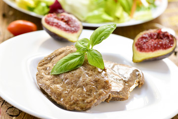 veggie cordon bleu and salad