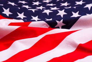 Closeup of  American flag