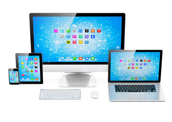 Ultimate web design, laptop, smartphone, tablet, computer, display