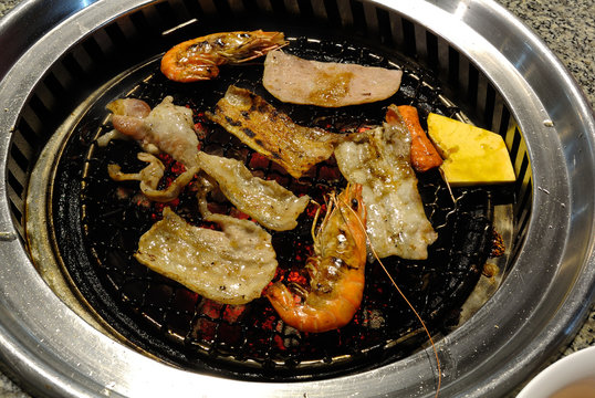 Korea BBQ Grill Food.