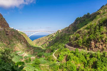 Foto op Aluminium "Viaducto de los Tilos" at La Palma, Canary Islands © Neissl