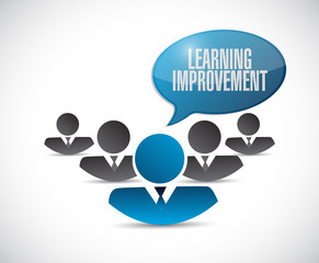 Learning improvement teamwork sign concept