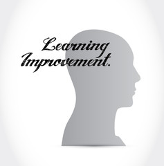 Learning improvement thinking sign concept