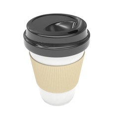 Coffee to go on white