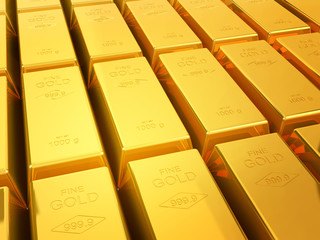 many gold bullion bars