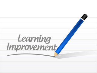 Learning improvement message sign concept