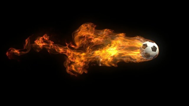 Animated soccer Ball on Fire