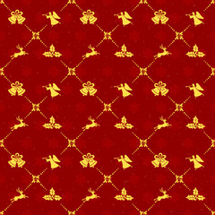 Red Christmas seamless background