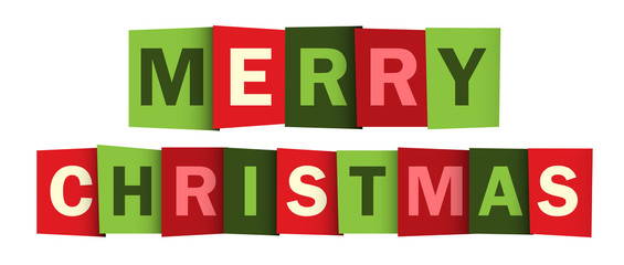 MERRY CHRISTMAS Vector Letters