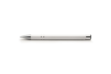 White pen isolated on a white background. Nice pen mock up for corporate busines identity...