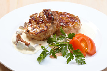 steak with sauce