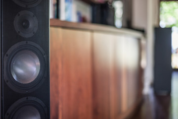 Closeup of a big speaker