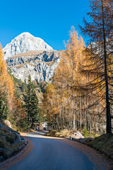 Road to Mount Mangart, Slovenia