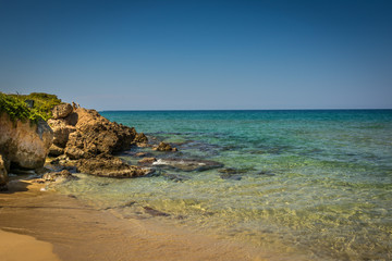 Fototapeta na wymiar Blick ins Mittelmeer in Kreta, Griechenland
