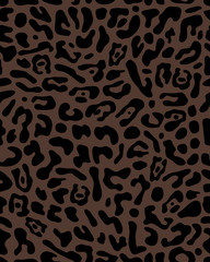 Seamless pattern of leopard skin, vector