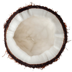half coconut top view isolated on white © alter_photo