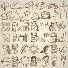 Ecology icons set. 