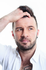 Fototapeta premium sexy men with a detach shirt