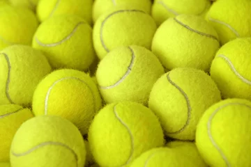 Keuken spatwand met foto pile of tennis ball as sport background © leisuretime70