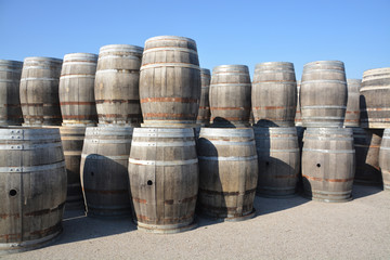 barricas de madera para vino
